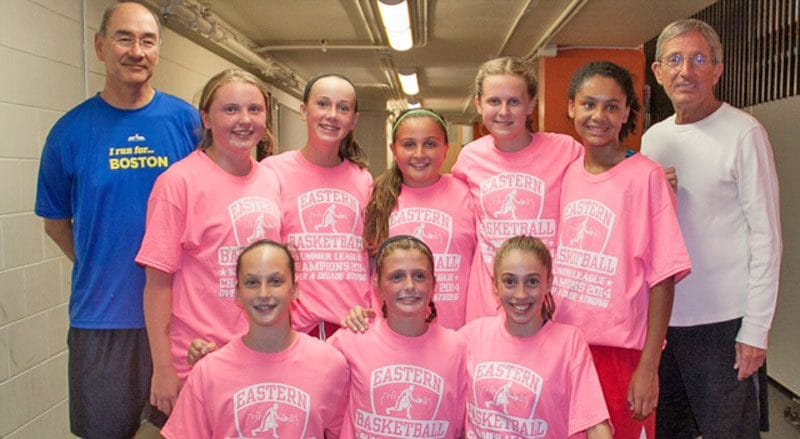 Pictured: front row l-r: Emma Randolph, Kelsey Sullivan, Mary-Kate Mahoney. Back row l-r: Coach Ron Sen, Maggie Sullivan, Erin Torpey, Olivia Scarpa, Chloe Halligan, Grace Davis, Coach Ralph LaBella. Missing From Photo: Jennifer Connolly, Nicole Abbott, Olivia Boomhower. (courtesy photo