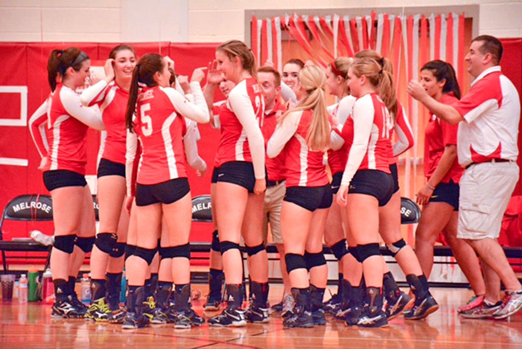 THE 20-2 LADY Raider volleyball team enters postseason play this Saturday when they host the winner of Burlington and Greater Lowell at Melrose Middle School gym at 7:00 p.m. (Steve Karampalas photo)
