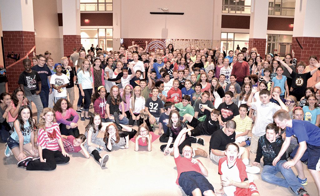 THE annual grade 6 social was held for students at the new Galvin Middle School in the cafeteria on Thursday, Oct. 16. This event, supported by the school’s PTO, drew about 200 sixth grade students. Music, dancing, pizza, cookies and raffle prizes were all part of the festivities. (Kris Martone-Levine Photo)