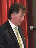 TOWN COUNSEL Thomas Mullen had a busy night at Town Meeting. (Mark Sardella Photo)