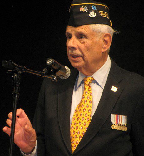 AIR FORCE VETERAN Chester Paris was the keynote speaker yesterday. (Mark Sardella Photo)
