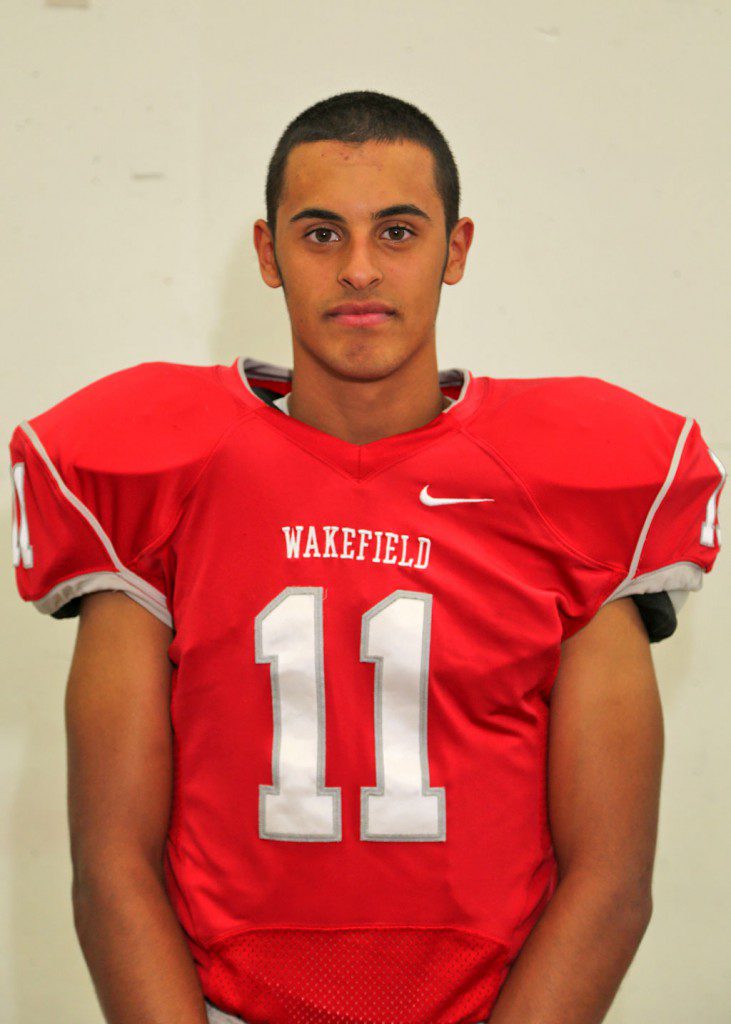 SENIOR WR/DB Chris Calnan was named the Daily Item Football Player of the Week for his effort against Winchester last Saturday afternoon at Knowlton Stadium. Calnan had four receptions for 43 yards and a touchdown. (Donna Larsson Photo)