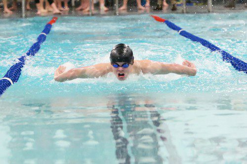 THE MELROSE Red Raider swim team has qualified swimmers to state and sectionals as their season continues. (Donna Larsson photo)