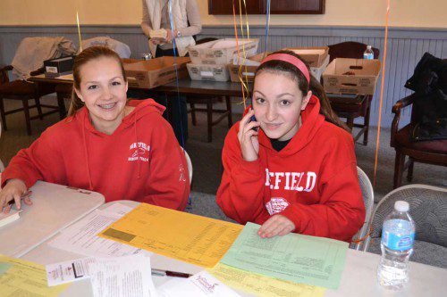 LOCAL HIGH SCHOOL students will be calling Wakefield residents on Saturday, March 21, between noon and 4 p.m. as part of The Scholarship Foundation of Wakefield's 35th Annual Phonathon.