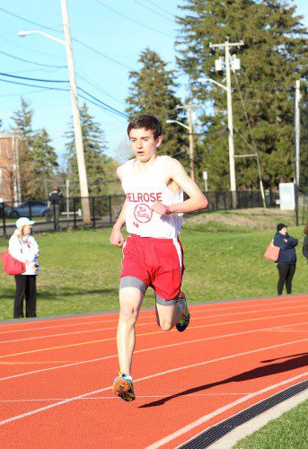 2015 Div. 3 State Champ in the 2 mile, Kevin Wheelock of Melrose High. (Donna Larsson photo) 
