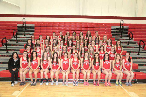 THE WMHS girls’ outdoor track team had a strong spring season and posted a 4-1 record to finish second in the Middlesex League Freedom division. The Warriors also had many Div. 3 state qualifiers and one athlete who competed in the All-State Meet and in the U.S. Nationals. Wakefield also had seven individual M.L. Freedom division all-stars and one relay team chosen. (Donna Larsson Photo)