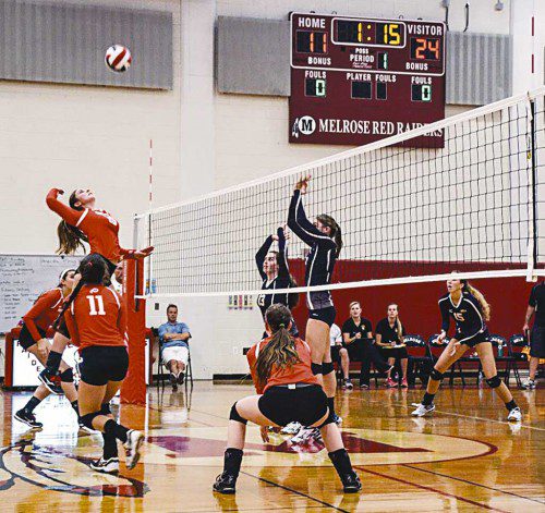 THE MELROSE Lady Raider volleyball team returns to 2016 after another league championship and 21-3 season. (file photo)