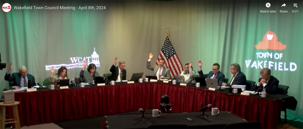 Town Council Screen Shot April 8, 2024